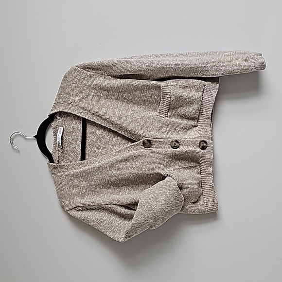 Zara Sweaters - ZARA Beige Crop Cardigan Size M